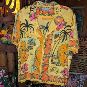 EUC Mens Tropical Hawaiian Shirt Novelty Border Urban Outfitters Medium Large